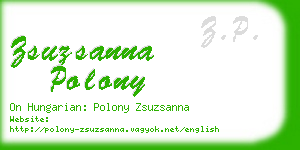 zsuzsanna polony business card